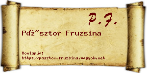 Pásztor Fruzsina névjegykártya